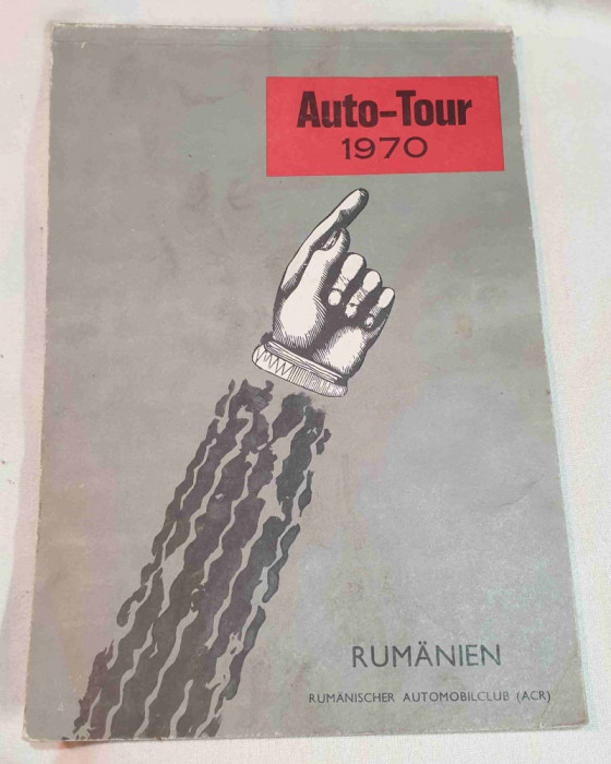 ACR - Romania Auto tur 1970 - Automobil club Roman - brosura cu harti rutiere