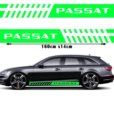 Set 2 Stickere Passat 160cm , Dungi Laterale Personalizate Auto foto