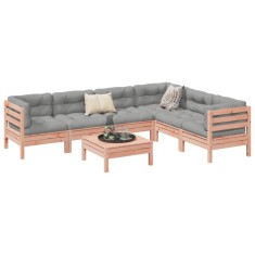 vidaXL Set canapele grădină cu perne, 7 piese, lemn masiv brad douglas 3299472