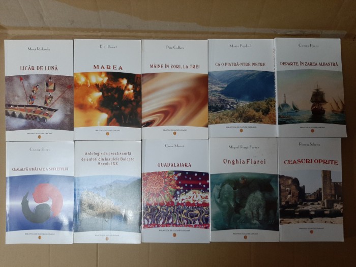 14 vol. din colectia &bdquo;Biblioteca de cultura catalana&rdquo; (Blai Bonet, Carme Riera, Maria Barbal, Merce Rodoreda, Miguel Rayo Ferrer, Quim Monzo etc.)