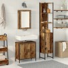 Set de Mobilier pentru Baie 3 Piese Lemn Vechi Lemn Ingineresc