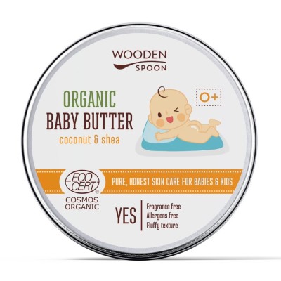 Unt de corp pentru bebelusi bio, 100ml, Wooden Spoon foto