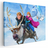 Tablou afis Frozen desene animate 2160 Tablou canvas pe panza CU RAMA 80x120 cm
