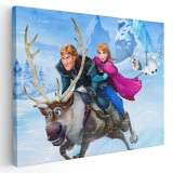 Tablou afis Frozen desene animate 2160 Tablou canvas pe panza CU RAMA 30x40 cm