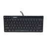 Tastatura Gaming RGB QK501 cu Suport Telefon/Tableta, USB, Iluminare LED, Taste Silentioase, Compatibila Windows/Mac/Linux, Negru