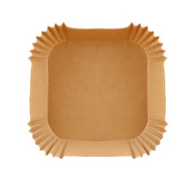 Set 50 hartii de copt pentru air fryer, Termorezistent, Maro 16 x 16 x 4.5 cm, patrat, BZRSH foto