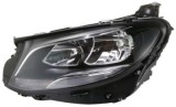 Far Mercedes Clasa E (W213) 03.2016-, partea Stanga, electric, fara inscriptie Mercedes, cu becuri, cu motoras, cu lumini de zi pe LED, tip bec H7+H7, Hella