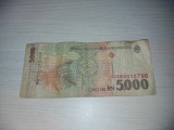 Bancnotă 5000 lei anul 1998