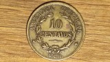 Costa Rica -moneda colectie f greu de gasit- 10 centavos 1918 GCR-pt cunoscatori, America Centrala si de Sud