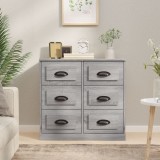 Servantă, gri sonoma, 70x35,5x67,5 cm, lemn prelucrat