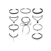 Set 10 colier choker elegant, negru, General