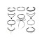 Set 10 colier choker elegant, negru