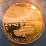 Placheta Medalie Jeton Traband 601, 70 mm, excelenta, o fata cu culoare