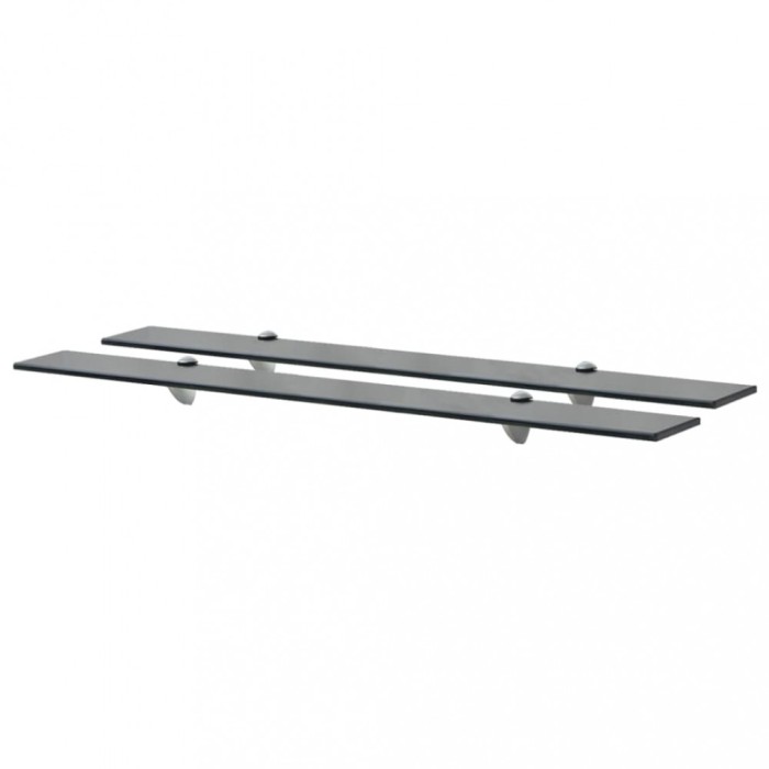 Gossi rafturi suspendate, 2 buc., 90 x 20 cm, sticla, 8 mm