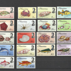 MAURITIUS 1969 FAUNA MARINA PESTI CRABI SCOICI