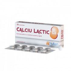 Calciu lactic, 20 comprimate, Hyllan Pharma