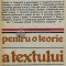 Pentru o teorie a textului - 1980 - Colectiv (N58)