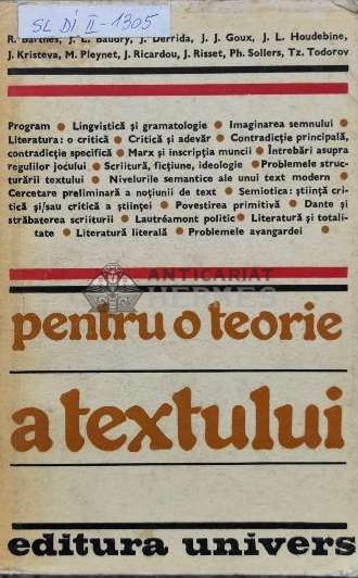 Pentru o teorie a textului - 1980 - Colectiv (N58)