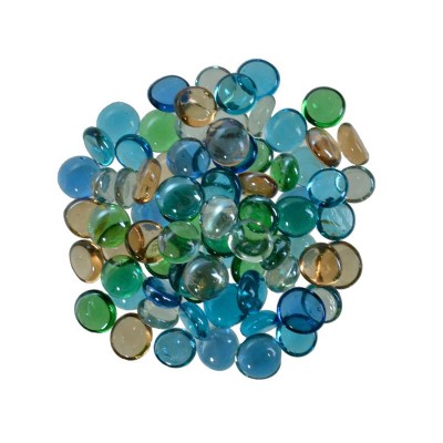 Pietre decorative din sticla, Multicolore, 340 g, ATU-083992 foto