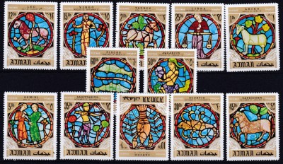 DB1 Ajman Zodiac 12 v. MNH foto