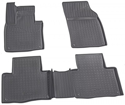 Set de 4 covorase cauciuc 3D stil tavita premium pentru Volvo XC90 II din 2015 foto