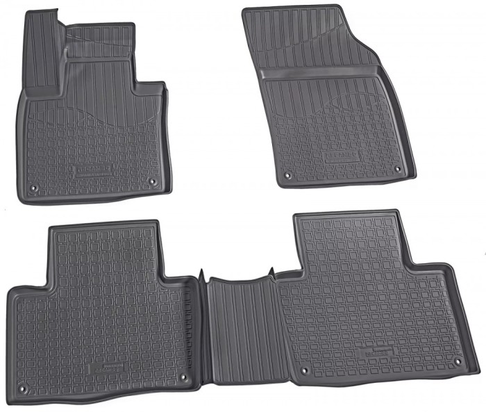 Set de 4 covorase cauciuc 3D stil tavita premium pentru Volvo XC90 II din 2015