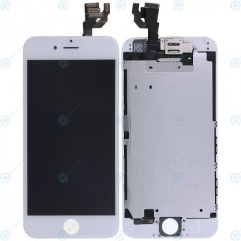 Modul display LCD + Digitizer cu piese mici albe pentru iPhone 6 foto