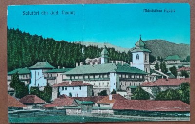 Carte postala, Manastirea Agapia, judetul Neamt, 1930 foto