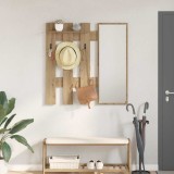 vidaXL Răcător de paltoane montat pe perete Pe perete Stejar artisanal 874514
