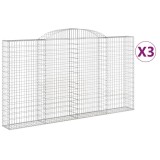 Cumpara ieftin Cosuri gabion arcuite 3 buc. 300x30x160/180 cm fier galvanizat