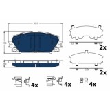 Placute frana Lexus Ct (Zwa10 ); Toyota Prius ( W3 ), 200h (ZWA10_), 1.8 Hybrid (ZVW30), 1.8 Plug-in Hybrid (ZVW30, ZVW35), punte fata, nu este prega