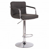 Scaun salon bar, inaltime reglabila intre 64-84 cm, dimensiuni 116 x 43cm, negru