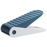Suport pentru pantofi, flippy, cu dou&Auml; straturi, organizator, antiderapant &Egrave;i durabil, in&Auml;l&Egrave;ime reglabil&Auml;, 25.5x11x7.5 cm, albastru, 150 g