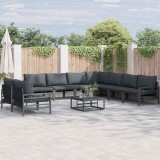 VidaXL Set de canapele pentru grădină Antracit Oțel 3379002