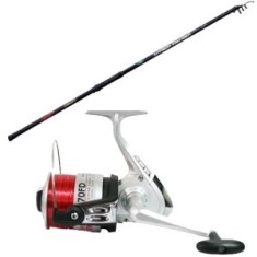 COMBO LINEAEFFE LANSETA TELE THUNDER 3,60M+MULINETA SILK LINE 70 foto