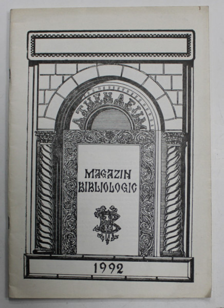 MAGAZIN BIBLIOLOGIC , NR. 2 , 1992 , BIBLIOTECA NATIONALA A REPUBLICII MOLDOVA