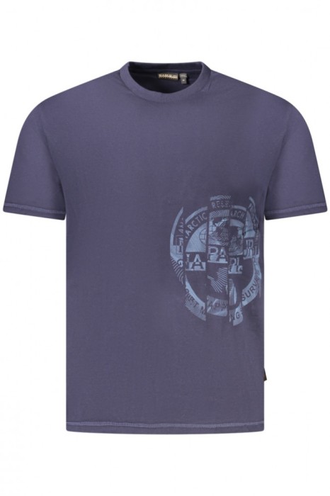 Napapijri Tricou barbati, cu imprimeu grafic, Regular Fit, Bleumarin, M