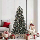 VidaXL Brad de Crăciun artificial cu 300 LED Verde 99 x 99 x 180 cm 3395881