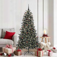vidaXL Brad de Crăciun artificial cu 300 LED Verde 99 x 99 x 180 cm 3395881