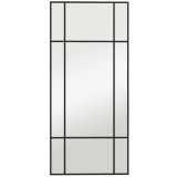 HOMCOM Oglindă de Perete Stil Fereastră Montaj Vertical Orizontal 110x50cm Negru | Aosom Romania