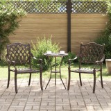 VidaXL Set scaune de grădină, 2 buc., bronze, aluminiu turnat