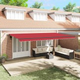 vidaXL Cortina Retractabilă cu Roșu 600 &times; 350 cm țesătură 3331796
