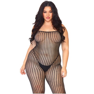 Leg Avenue Seamless Crochet Bodystocking Plus Size foto