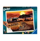 Cumpara ieftin Set pictura pe numere pentru adulti Ravensburger CreArt - Peisaj din savana