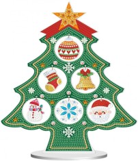 Set de creatie cu diamante VDYXEW, model brad, multicolor, 28,5 x 23 cm