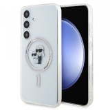 Husa MagSafe pentru Samsung Galaxy S24 S921, Karl Lagerfeld, IML Karl&amp;Choupette, Transparenta KLHMS24SHGKCNOT