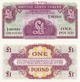Bancnota British Armed Forces 1 Pound UNC, Europa, Ne流通