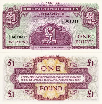 BRITISH ARMED FORCES 1 pound UNC!!! foto