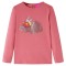 Tricou pentru copii cu m&acirc;neci lungi, roz antichizat, 140 14108
