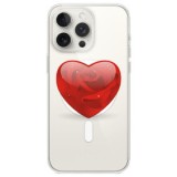 Husa personalizata apple iphone 14 pro, magsafe, rose heart
